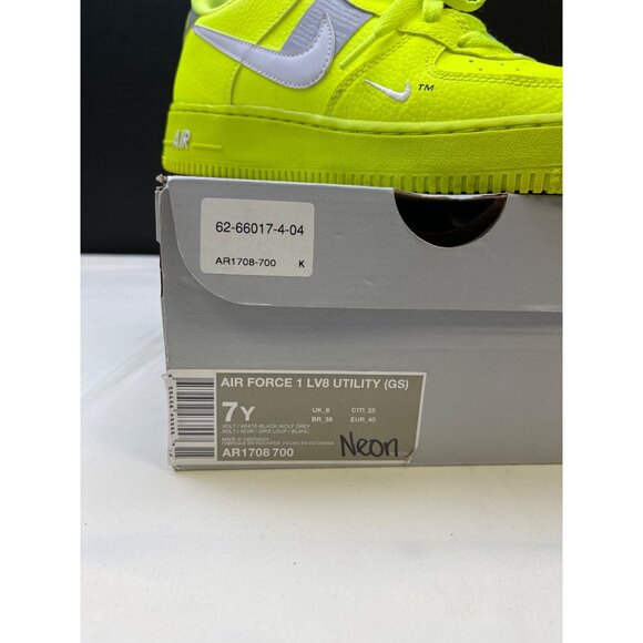 Nike Air Force1 LV8 Utility Boy's Neon Sneakers/Shoes 7Y SKU 5332 - Picture 9 of 9